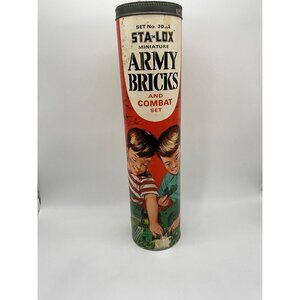 Vintage Sta-Lox Miniature Army Brick Set